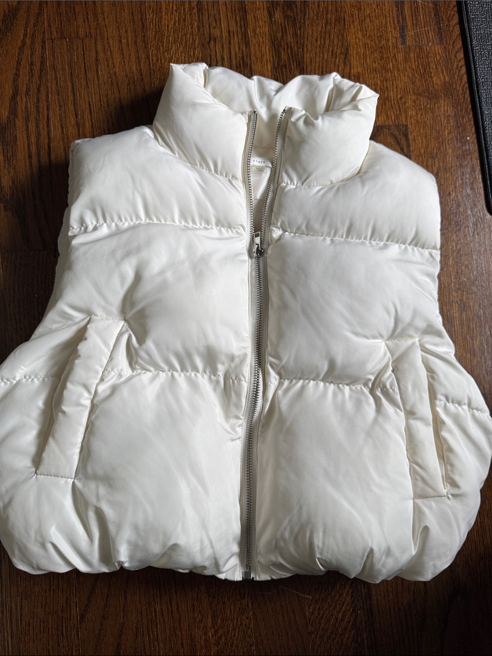 Altar'd State Cream Puffer Vest